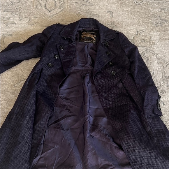 Burberry Dark Purple Trench Coat Size 38 - Picture 10 of 11